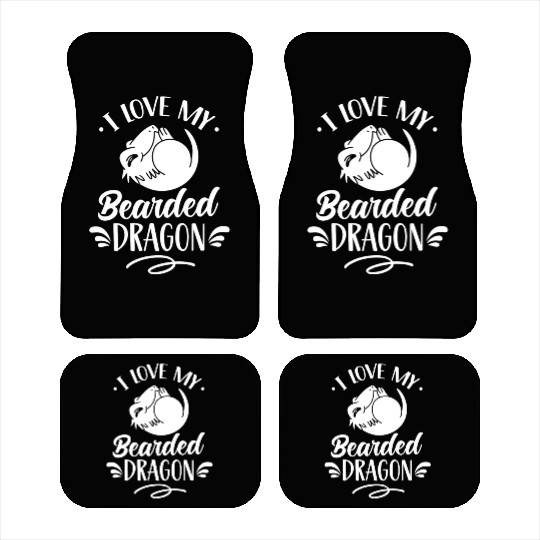 I Love My Bearded Dragon Pet Reptile Lover Animal Car Mats