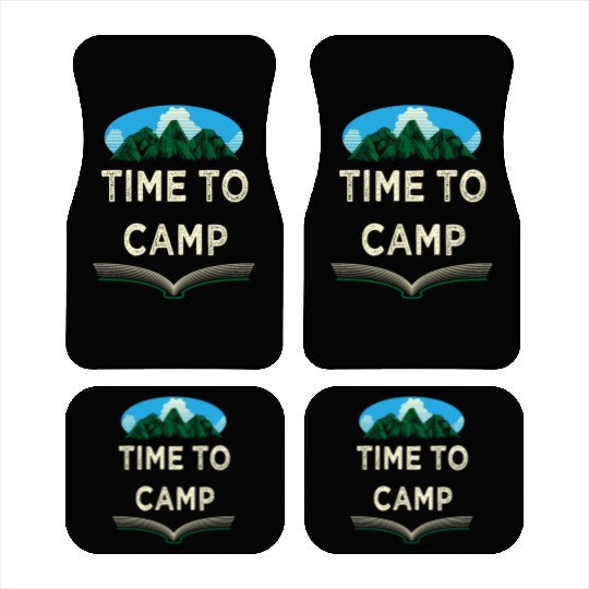 Time to Camp Summer Wildlife Tropical Outdoor Camp Car Mats