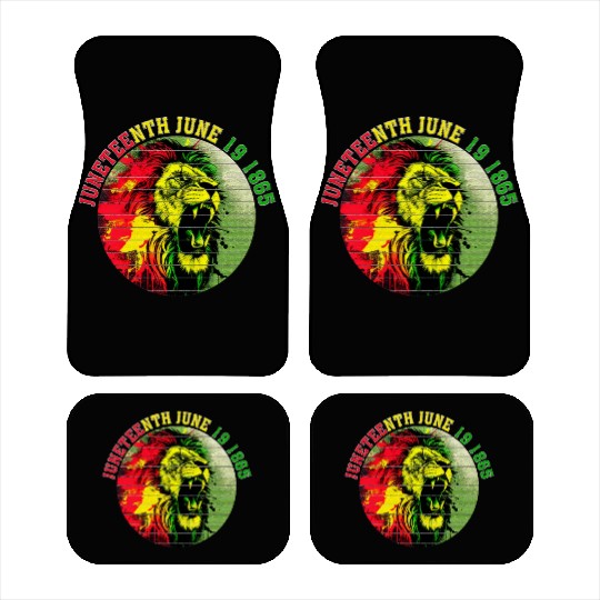 Juneteenth lion Black Pride African American Car Mats