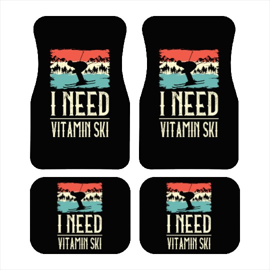 I Need Vitamin Skiing Ice Ski Winter Sport Skier Car Mats