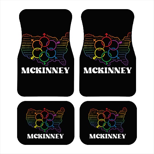 McKinney Pride Flag Pride Month LGBTQ Flag LGBT Co Car Mats