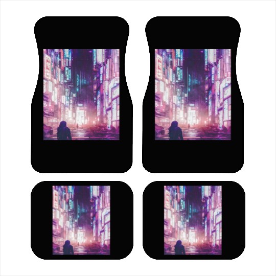 Cyberpunk Vaporwave Anime Japan Cyber aesthetic Car Mats
