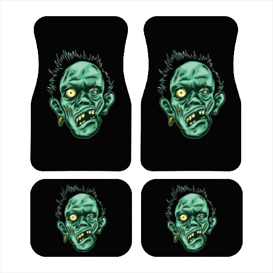 scary Zombie head - cool and stylish Car Mats