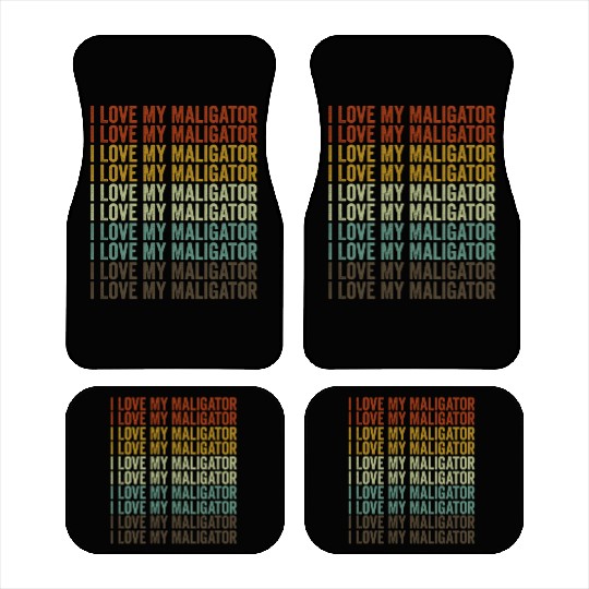 I Love My Maligator Belgian Malinois Dog Lover Car Mats