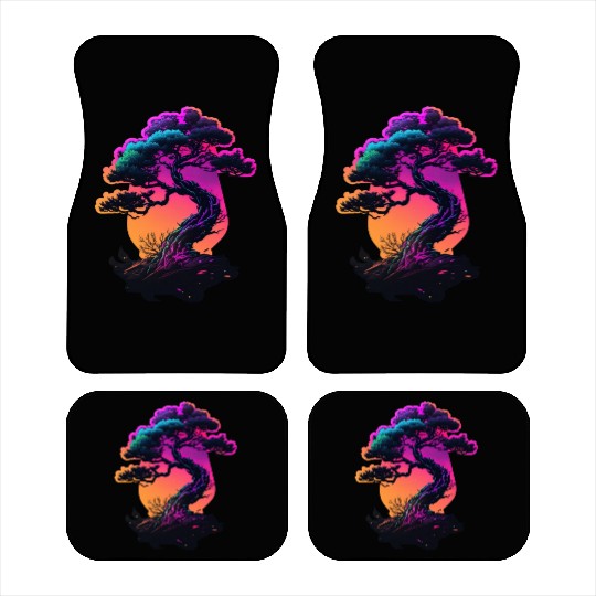 Synthwave Bonsai Tree Car Mats
