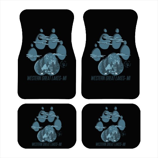Western great lakes Michigan home of the wolf Car Mats