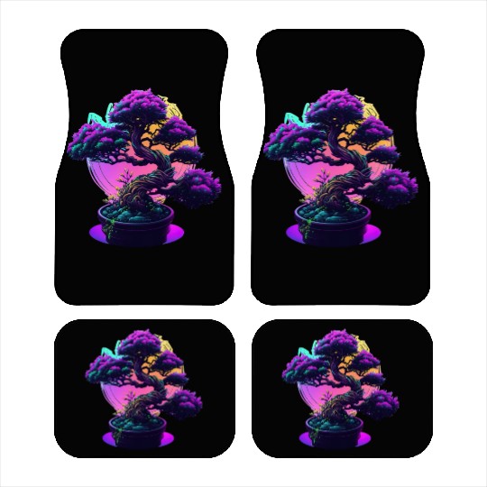 Synthwave Bonsai Tree Car Mats
