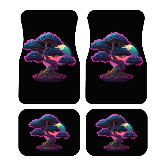 Synthwave Bonsai Tree Car Mats