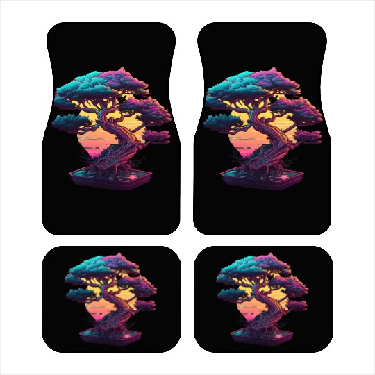 Synthwave Bonsai Tree Car Mats