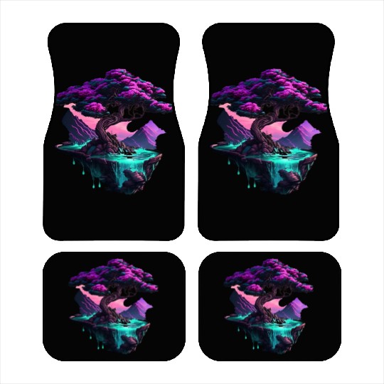 Synthwave Bonsai Tree Car Mats