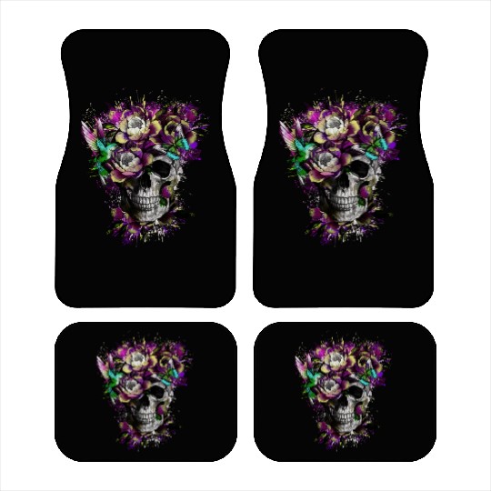 Flower Skull Streetwear Car Mats