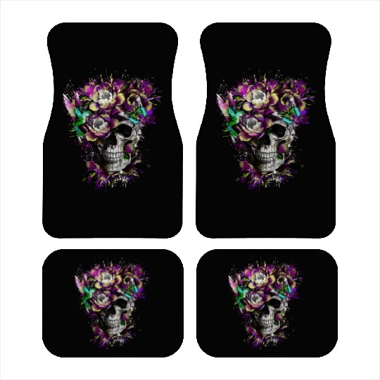 Flower Skull Streetwear Car Mats