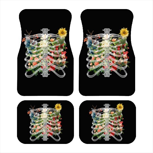 Flower Skeleton Streetwear Car Mats