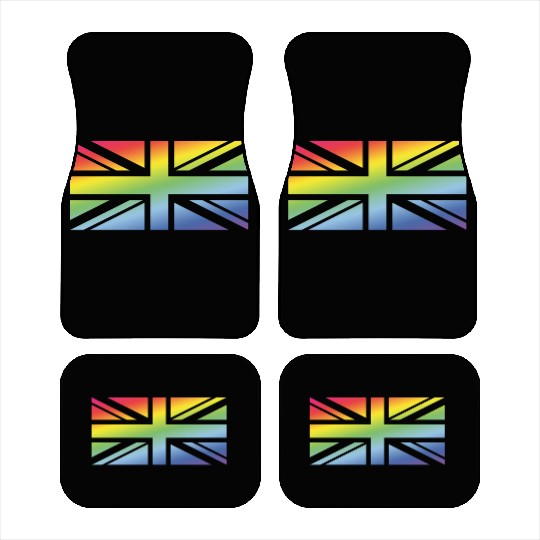 Union Jack / Rainbow Flag (Great Britain / UK) Car Mats