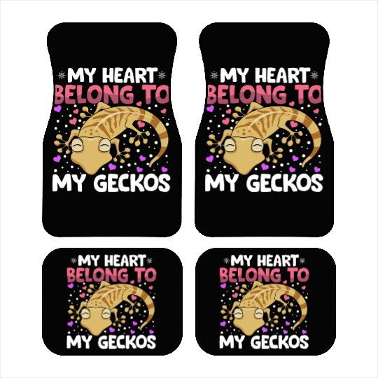 Valentines Day My Heart Belong to My Leopard Car Mats