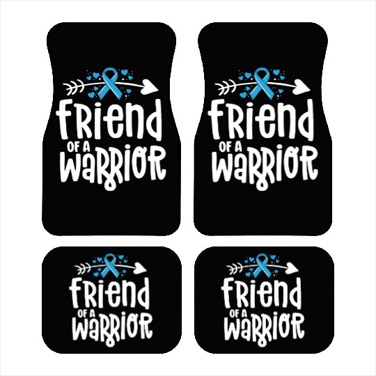 Friend Of A Warrior Support Team Prostate Cancer Car Mats