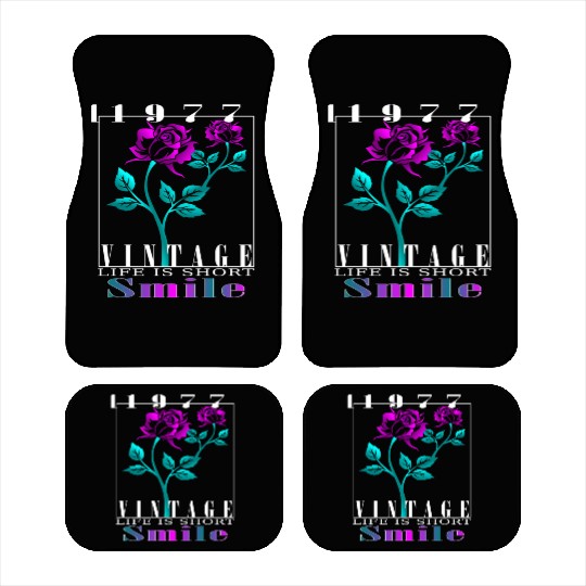 1977 Born Vintage Rose Gift Car Mats