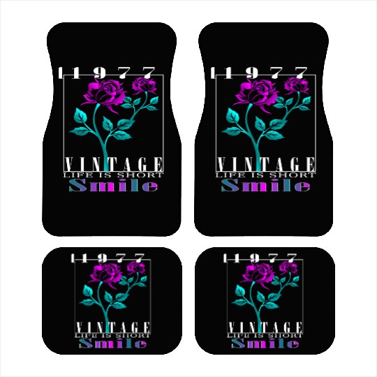 1977 Born Vintage Rose Gift Car Mats