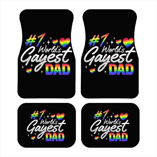 Gay Dad Pride LGBTQ Father Design for a Pride Car Mats