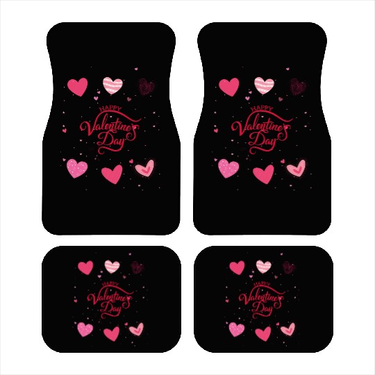 Heart-filled happiness, Happy Valentine's Day Car Mats