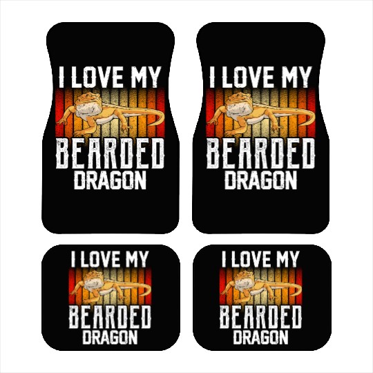 I Love My Bearded Dragon Animal Reptile Pet Lover Car Mats
