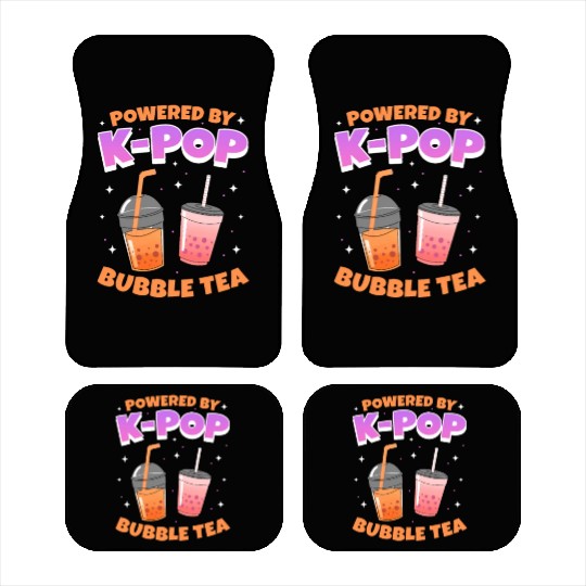 Powered By K-pop Bubble Tea Car Mats