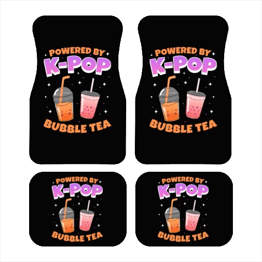 Powered By K-pop Bubble Tea Car Mats
