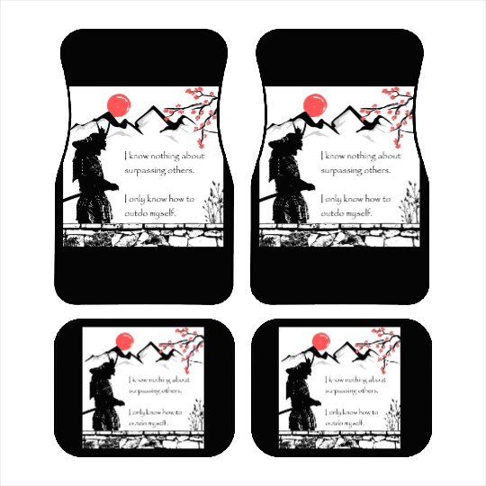 Samurai Quote Inspirational Japan Warrior Success Car Mats