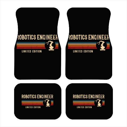 Robot Robotics Engineer Retro Car Mats