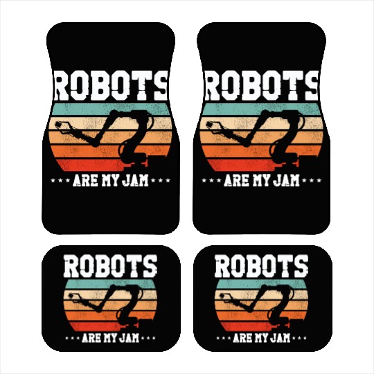 Robot Robotics Engineer Retro Car Mats