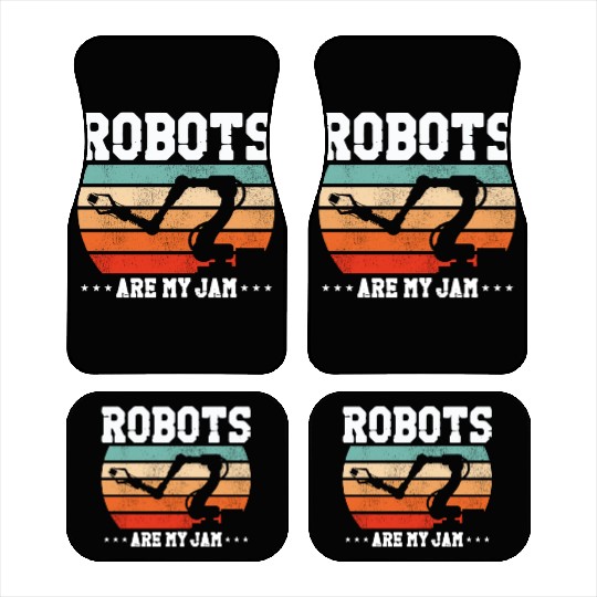 Robot Robotics Engineer Retro Car Mats