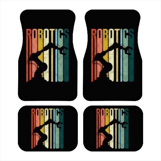 Robot Robotics Engineer Retro Car Mats