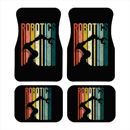 Robot Robotics Engineer Retro Car Mats