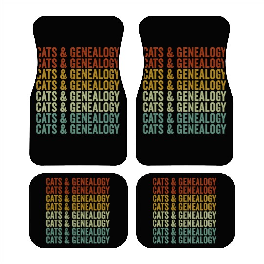 Cats & Genealogy Genealogy Genealogist Cats Lover Car Mats