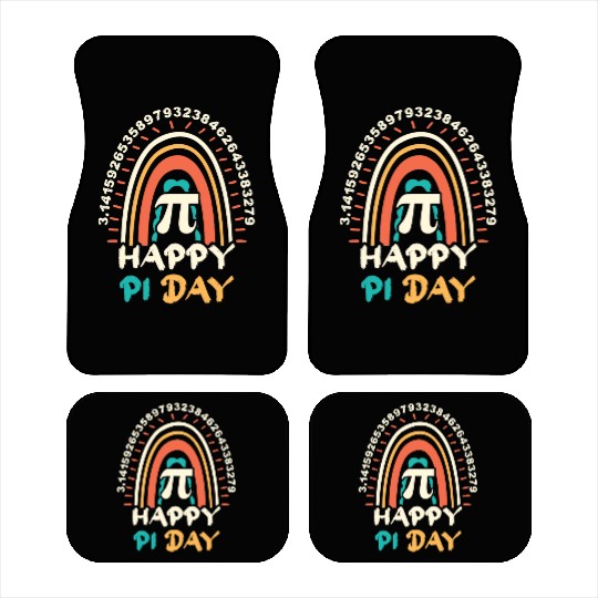 Vintage Pi Math Holiday Mathematics Groovy Pi Day Car Mats