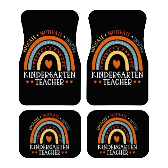 Educate Motivate Inspire Kindergarten Teacher Car Mats