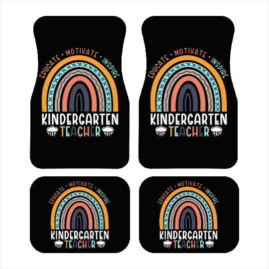 Educate Motivate Inspire Kindergarten Teacher Car Mats