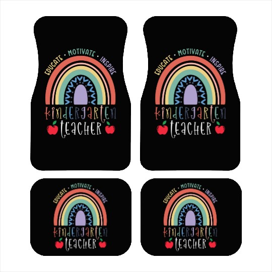 Educate Motivate Inspire Kindergarten Teacher Car Mats