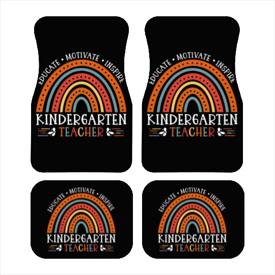 Educate Motivate Inspire Kindergarten Teacher Car Mats