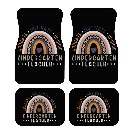 Educate Motivate Inspire Kindergarten Teacher Car Mats