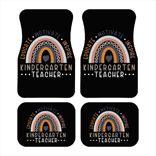 Educate Motivate Inspire Kindergarten Teacher Car Mats