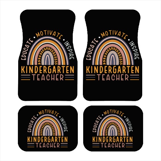 Educate Motivate Inspire Kindergarten Teacher Car Mats