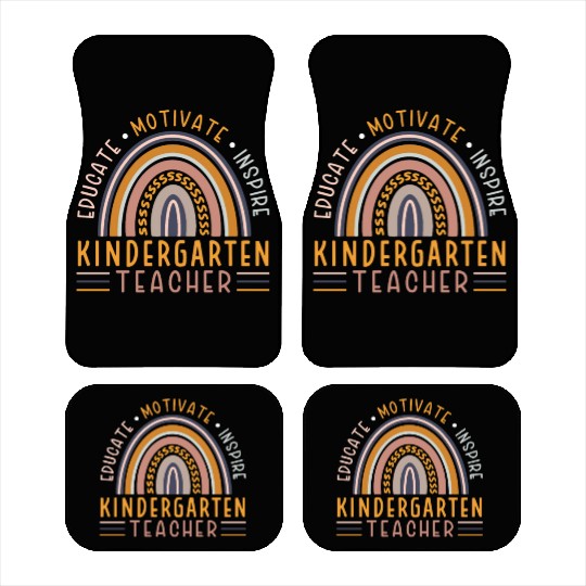 Educate Motivate Inspire Kindergarten Teacher Car Mats