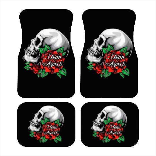 CA SKULL AND ROSES Car Mats