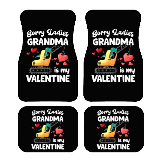 Grandma Is My Valentine Grandson Trex Construction Car Mats