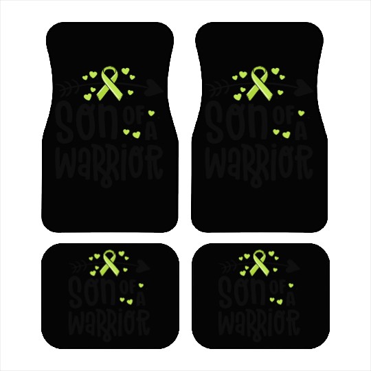 Son Of A Warrior Lymphoma Cancer Awareness Family Car Mats
