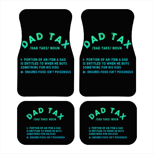 Vintage Dad Tax Definition Men Funny Father's Day Car Mats