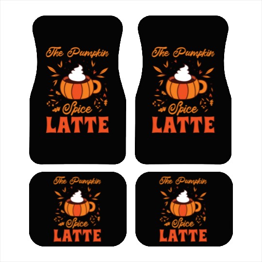 Pumpkin Spice Latte Halloween Coffee Lover Tarot Car Mats