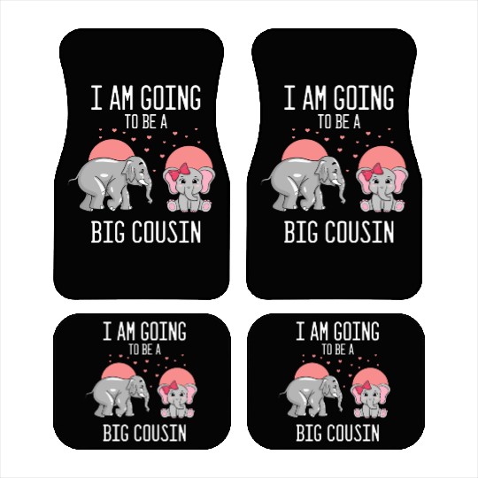 Humorous I'm Going To A Big Cousin Baby Car Mats