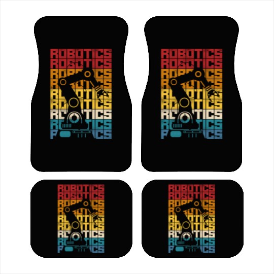 Robot Robotics Engineer Retro Car Mats